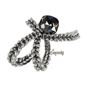 Black Crystal Brooch