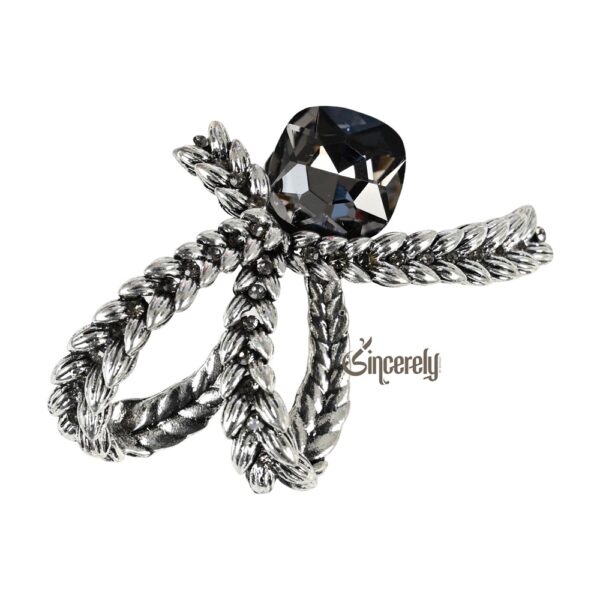 Black Crystal Brooch