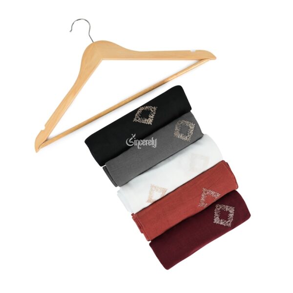 Chic Golden Squares Cotton Scarves