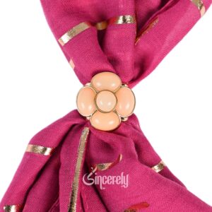 Floral Buckle Scarf Ring