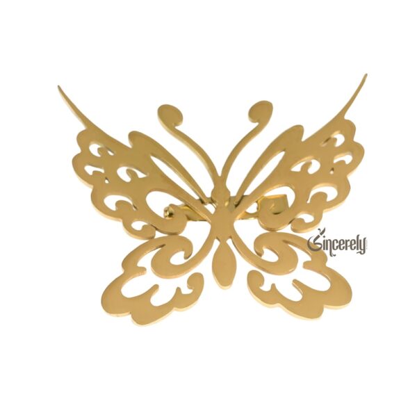 Gold Butterfly Brooch